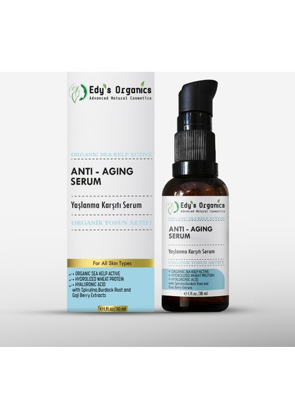 Organik Seaweed Aktifi+Spirulina+Buğday Proteini+HA+Retinol | 30 ml