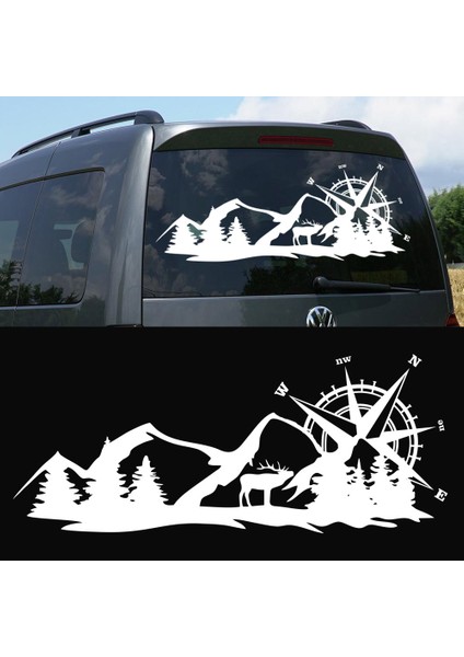 Geyik Pusula Dağ Kamp Karavan Off Road Oto STICKER-S1745