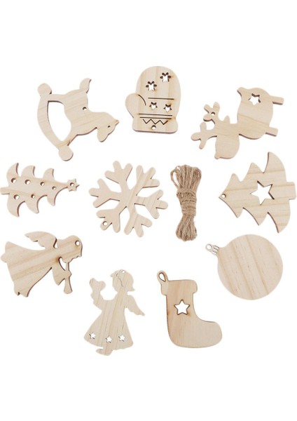10PCS Minikahverengi Parçalar Hediye Etiketleri Xmas Ev Süsleri Süsleme Diy(Yurt Dışından) fiyatları