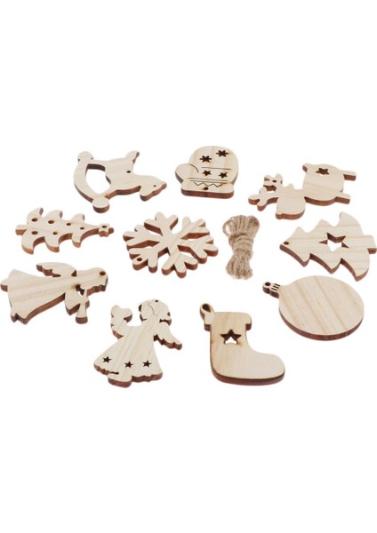 10PCS Minikahverengi Parçalar Hediye Etiketleri Xmas Ev Süsleri Süsleme Diy(Yurt Dışından) modelleri