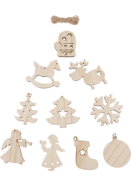10PCS Minikahverengi Parçalar Hediye Etiketleri Xmas Ev Süsleri Süsleme Diy(Yurt Dışından) indirimleri