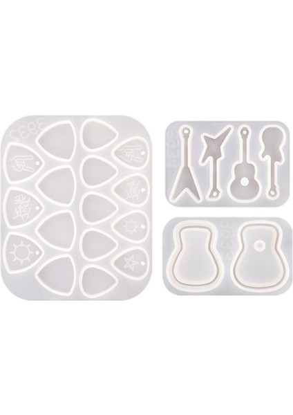 3pcs/set Gitar Epoksi Reçine Reçine Döküm Döküm Müsar Kalıp(Yurt Dışından)