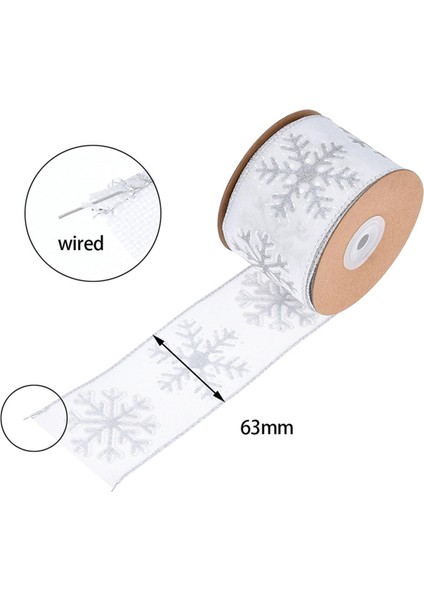 63MM x 10M Noel Şeridi Beyaz Hediye Sarma El Sanatları Diy Dekorasyonu modelleri