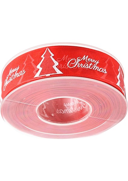 25MM x 20M Mutlu Noel Şeritleri Tatil Hediye Sarma Dıy Için Makara ile fırsatları