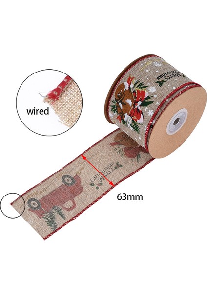 10 Metre Noel Şeridi Baskılı Kablolu Dıy Craft Hediye Yay Malzemeleri(Yurt Dışından) indirimleri