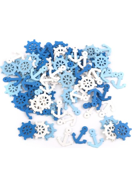 100KAHVERENGI Denizcilik Çapa Tekerlek Boncukları Takılar Zanaat Scrapbooking Süslemesi