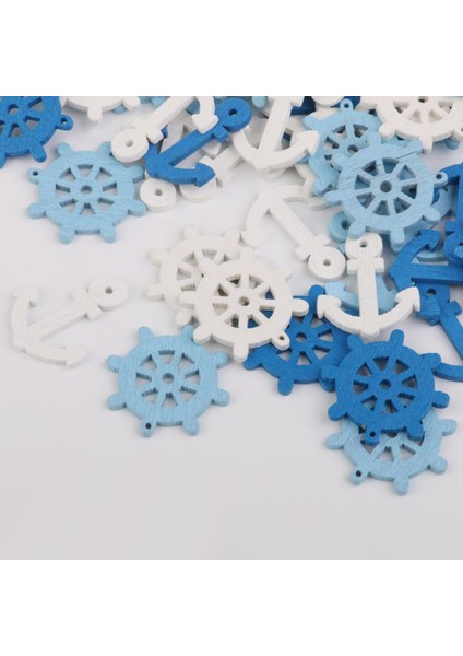 100KAHVERENGI Denizcilik Çapa Tekerlek Boncukları Takılar Zanaat Scrapbooking Süslemesi fiyatları