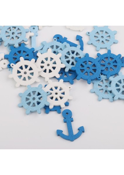 100KAHVERENGI Denizcilik Çapa Tekerlek Boncukları Takılar Zanaat Scrapbooking Süslemesi fırsatları