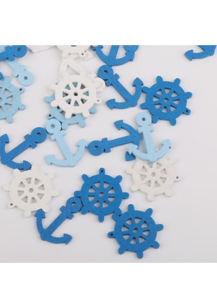 100KAHVERENGI Denizcilik Çapa Tekerlek Boncukları Takılar Zanaat Scrapbooking Süslemesi indirimleri