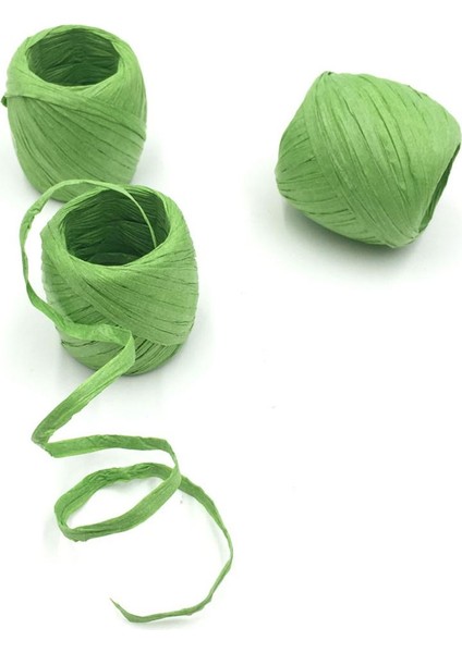 2x Rafya Kağıt Şerit Halat Hediye Paketleme Dekor Düğün Partisi Diy Yeşil ve Kırmızı (Yurt Dışından) indirimleri