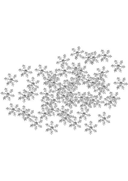 60 Kristal Kar Tanesi Düğmeleri Noel Için Düz Back Sızıntıları (Yurt Dışından)