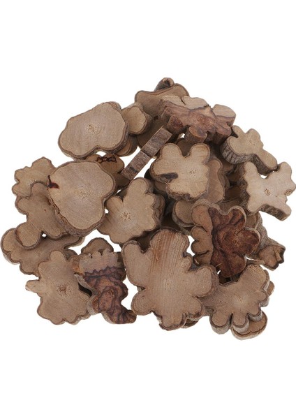 60PCS/ Dilimler Çemberler Rustik Parçalar 2-4cm Çap. Dekorasyon (Yurt Dışından)