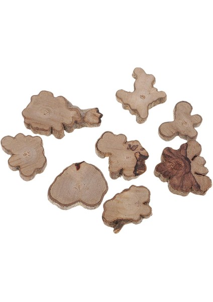 60PCS/ Dilimler Çemberler Rustik Parçalar 2-4cm Çap. Dekorasyon (Yurt Dışından)