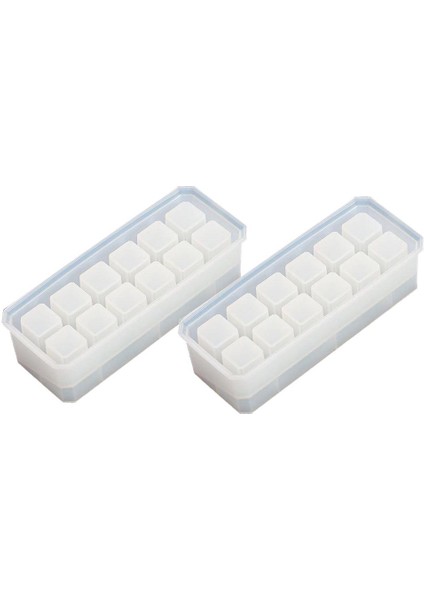 Dolity 2x Silikon Ruj/kozmetik Fırça Depolama Kutusu Reçine Döküm 12 Grid (Yurt Dışından)