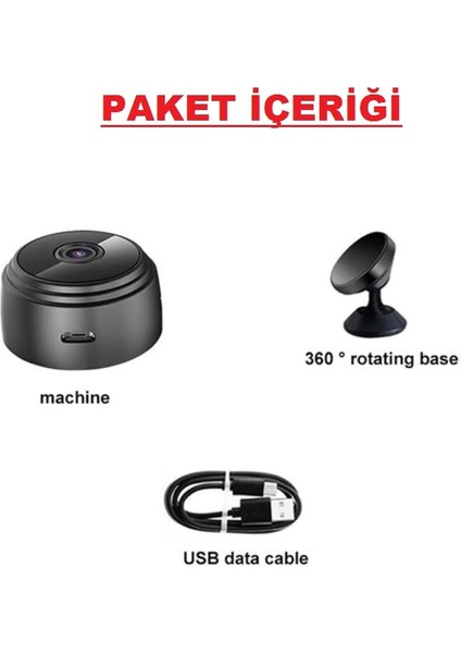 Ucuzcu Market Wifi Mini Kamera (Izleme + Kayıt Etme + Ses Dinleme)