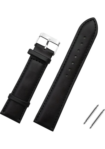 Online Kordon Fossil Saat Uyumlu 22 mm Siyah Sentetik Deri Saat Kordonu Kayışı