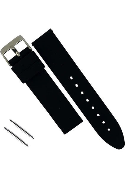 Online Kordon Fossil Saat Uyumlu 22 mm Siyah Silikon Saat Kordonu Kayışı