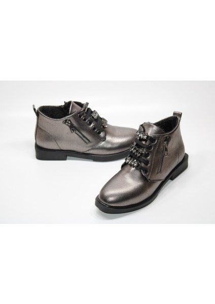 Kauçuk Kaymaz Taban Bağcıklı Fermuarlı Bağcık Taş Detay Kadın Günlük Bilek Boy Bot fiyatları