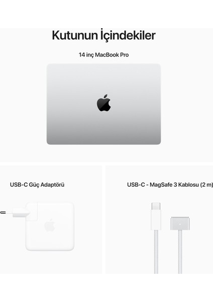 MacBook Pro M2 Max 32GB 1TB SSD macOS 14" Taşınabilir Bilgisayar Gümüş MPHK3TU/A