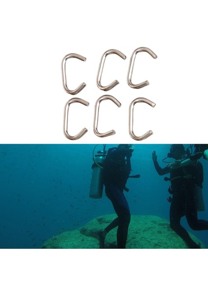 6 Adet Tüplü Dalış Bungee Klipsleri Ip Tutucu Dalış Ekipmanı Tel Çapı. 3 mm (Yurt Dışından) fırsatları