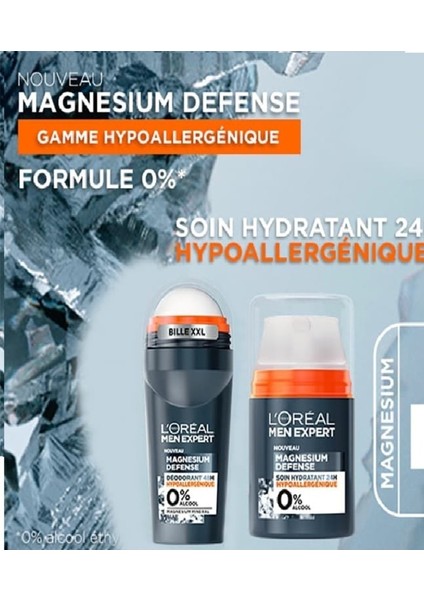 L'oreal Paris Men Expert Erkek Deodorant Magnesıum Defense Hipoalerjenik Roll On 50 ml