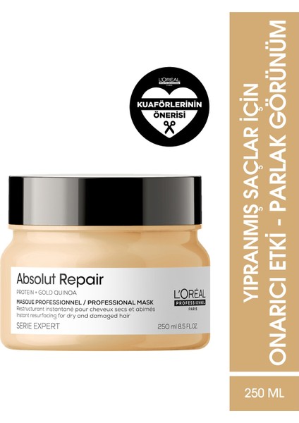 Loreal Professionnel L'oreal Professionnel Serie Expert Absolut Repair Yıpranmış Saçlar Için Onarıcı Maske 250 ml