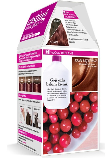 L'oreal Paris Saç Boyası - Casting Creme Gloss 550 Böğürtlen Kızılı 3600523291489 modelleri