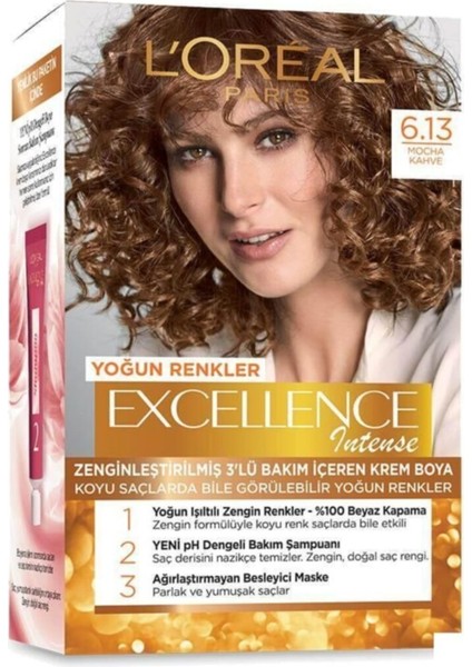 LOreal Paris L'oreal Paris L'oréal Paris Excellence Intense Saç Boyası - 6.13 Mocha Kahve