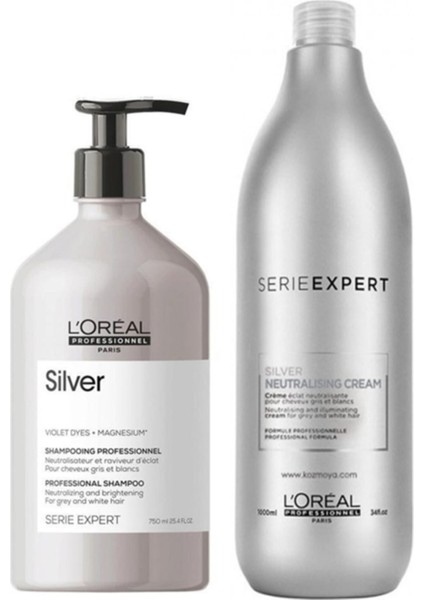 Loreal Professionnel L'oreal Professionnel Serie Expert Magnesium Silver Şampuan 750ML Saç Kremi 1000ML