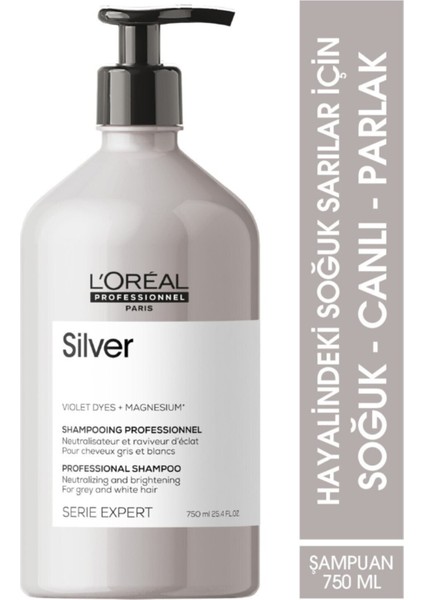 Loreal Professionnel L'oreal Professionnel Serie Expert Magnesium Silver Şampuan 750ML Saç Kremi 1000ML