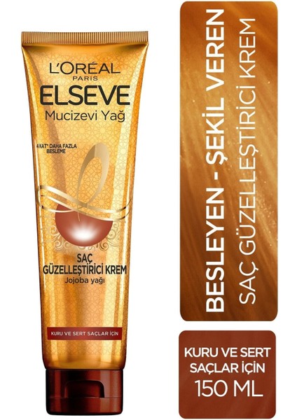 L'oréal Paris Mucizevi Yağ Saç Güzelleştirici Krem 150 ml - Kuru ve Sert Saçlar