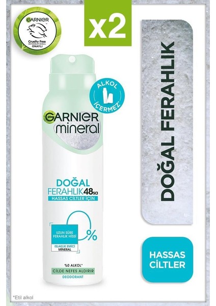 Mineral Doğal Ferahlık Sprey Deodorant 150 ml X2