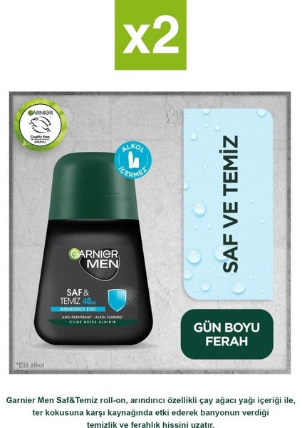 Men Saf ve Temiz Arındırııcı Etki Roll-On 50 ml X2