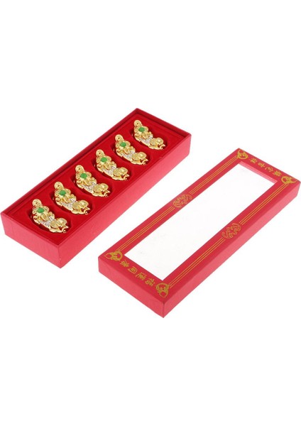 6pcs Çin Şanslı Alaşım Masa Süsleri (Yurt Dışından) fırsatları