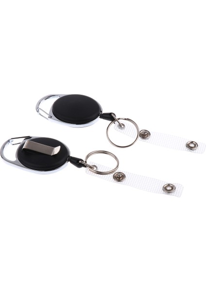 2pcs 60CM Tel - Geri Çekilebilir Kimlik Kartı Tutucu Anahtar Zinciri (Yurt Dışından)