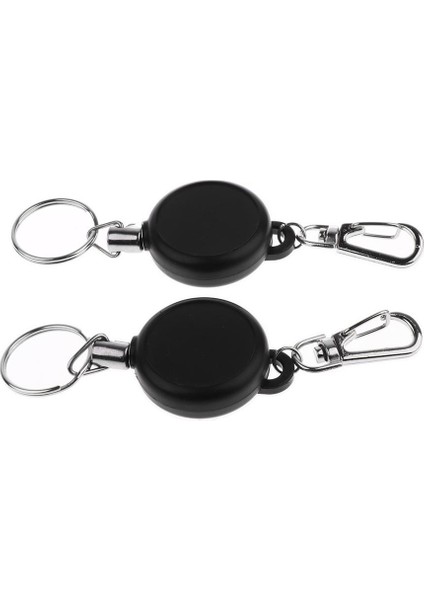 2pcs / Set Dayanıklı 60CM Çelik Tel Geri Çekilebilir Anahtarlık (Yurt Dışından) indirimleri