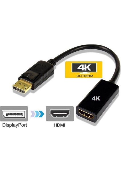 4K Destekli Displayport HDMI Çevirici Dönüştürücü Adaptör