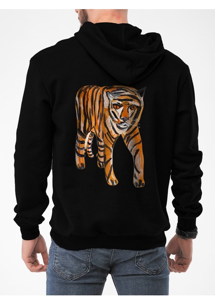Oversize Sweatshirt & Hoodie Tıger Baskılı