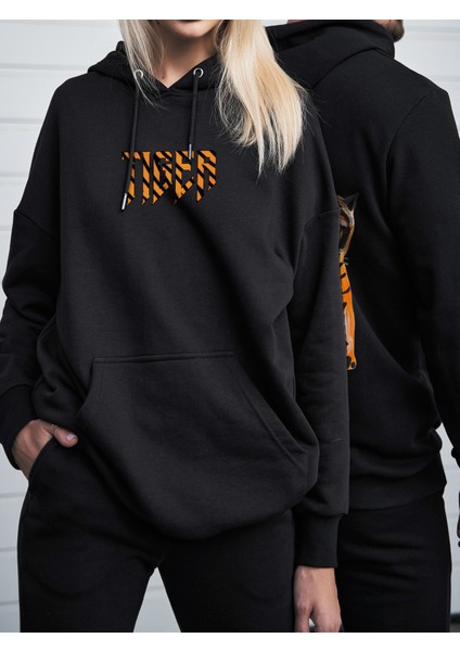 Oversize Sweatshirt & Hoodie Tıger Baskılı