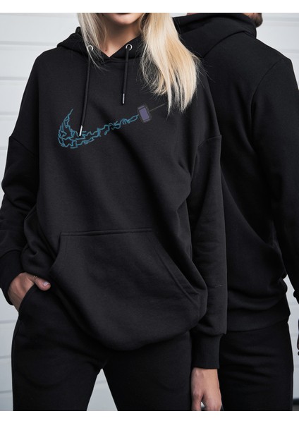Oversize Sweatshirt & Hoodie Thor Mjolnir Baskılı