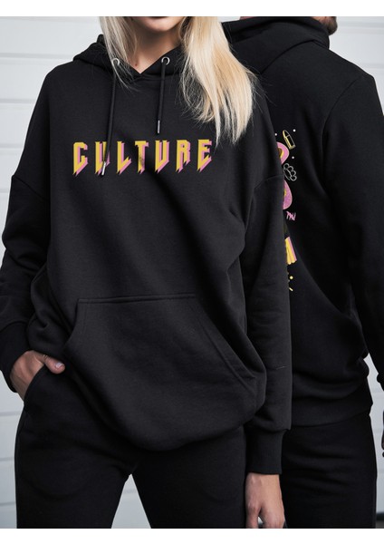 Oversize Sweatshirt & Hoodie Culture Baskılı