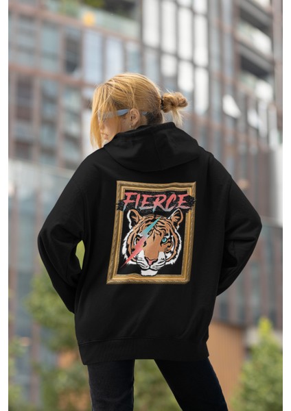 Oversize Sweatshirt & Hoodie Fierce Tıger Baskılı