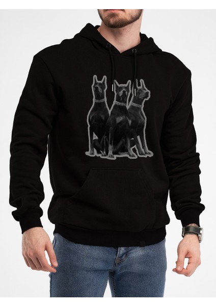 Oversize Sweatshirt & Hoodie Doberman Baskılı