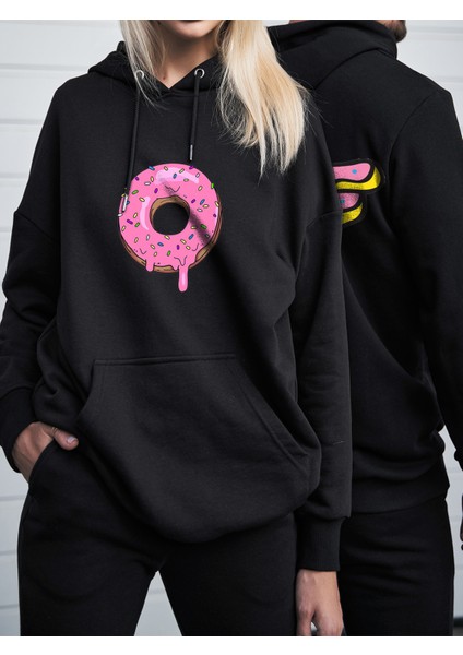 Oversize Sweatshirt & Hoodie Donut On Arka Baskılı modelleri