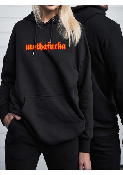 Oversize Sweatshirt & Hoodie Motherfacka Baskılı