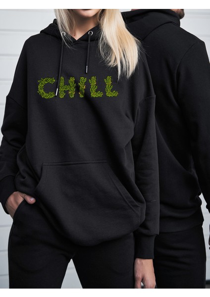 Oversize Sweatshirt & Hoodie Chıll Baskılı