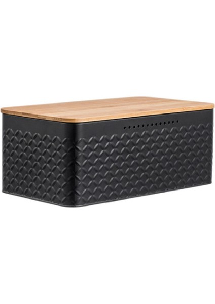 Ekmek Kutusu Mutfak Saklama Konteyneri - Siyah (Yurt Dışından)