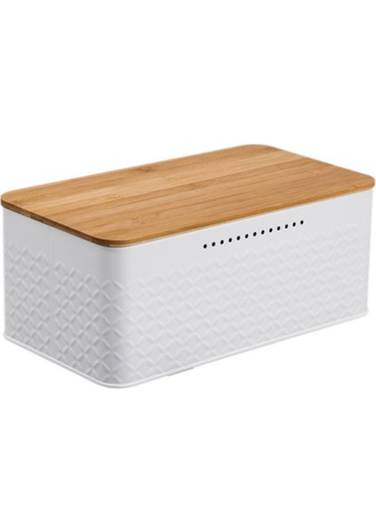 Ekmek Mutfak Saklama Kabı - Beyaz (Yurt Dışından)