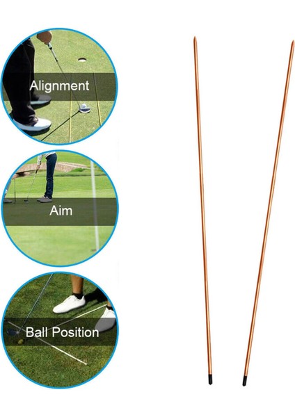2x Golf Hizalama Çubukları Yön Göstergesi 47 "amaçlı Eğitmen Kırmızı(Yurt Dışından) modelleri