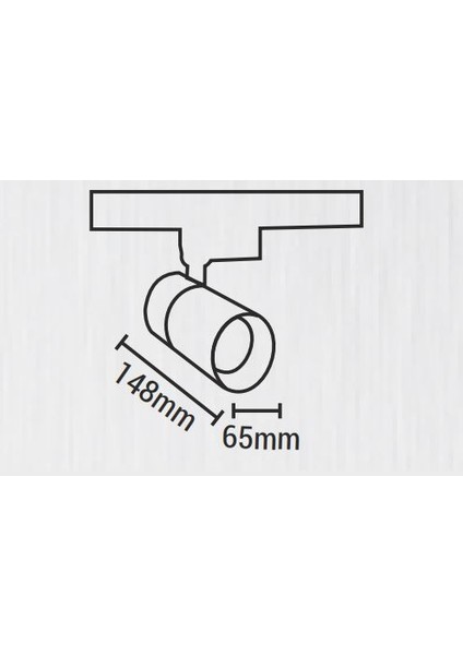 15W Ledli Ray Spot Armatür Siyah Kasa 6500K Beyaz Işık MX-3084